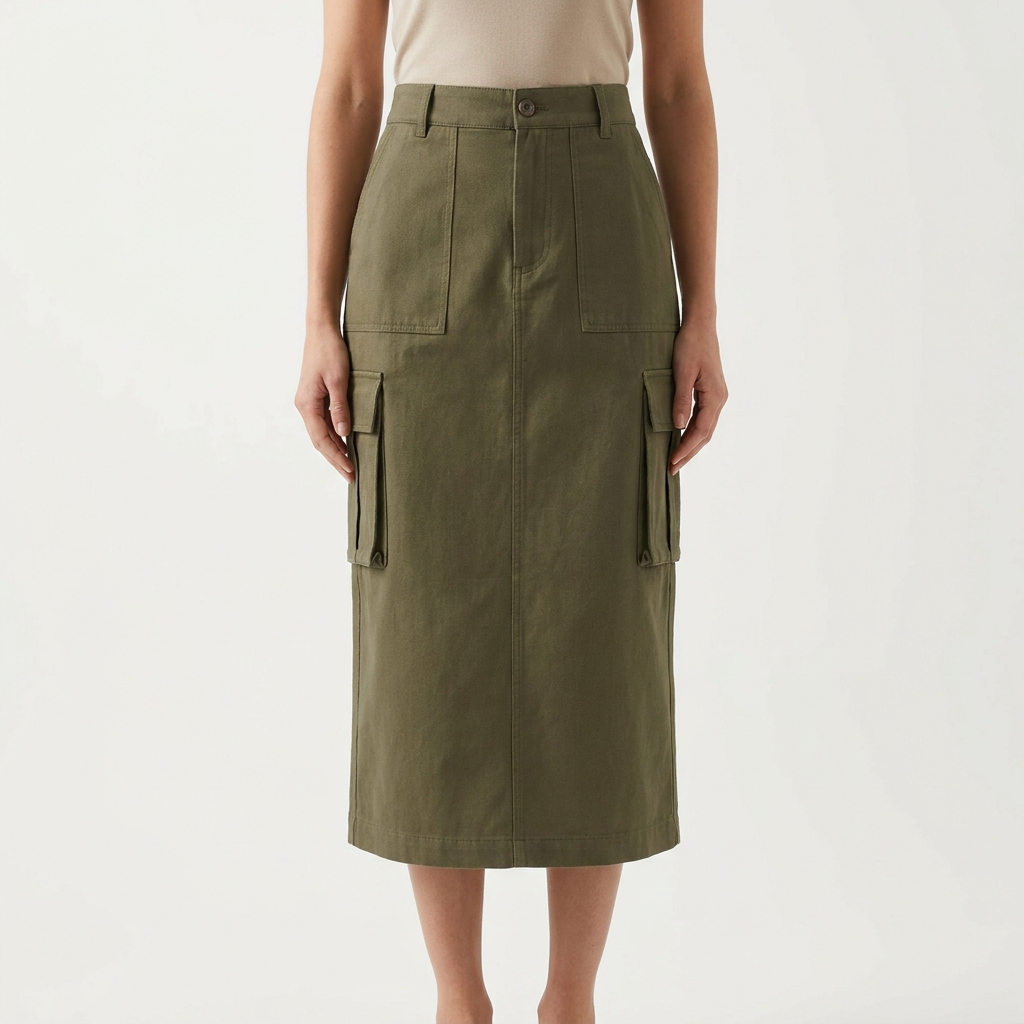 Luna Cargo Midi Skirt